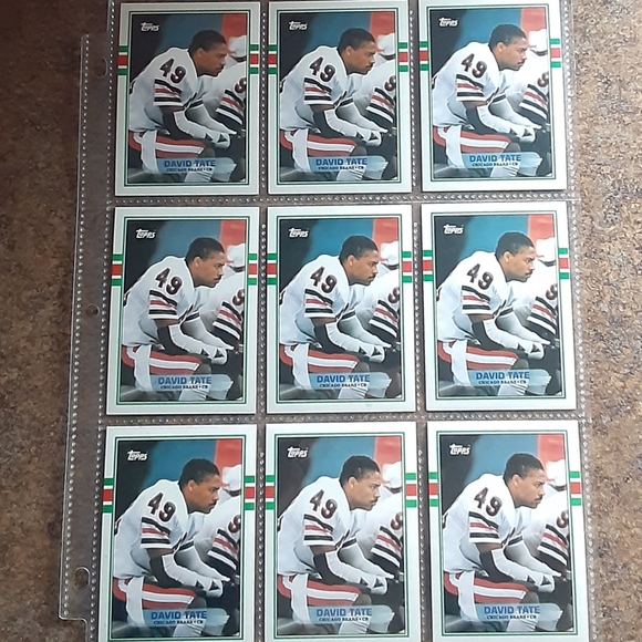 Vintage 1989 Topps Chewing Gum Inc. Chicago Bears